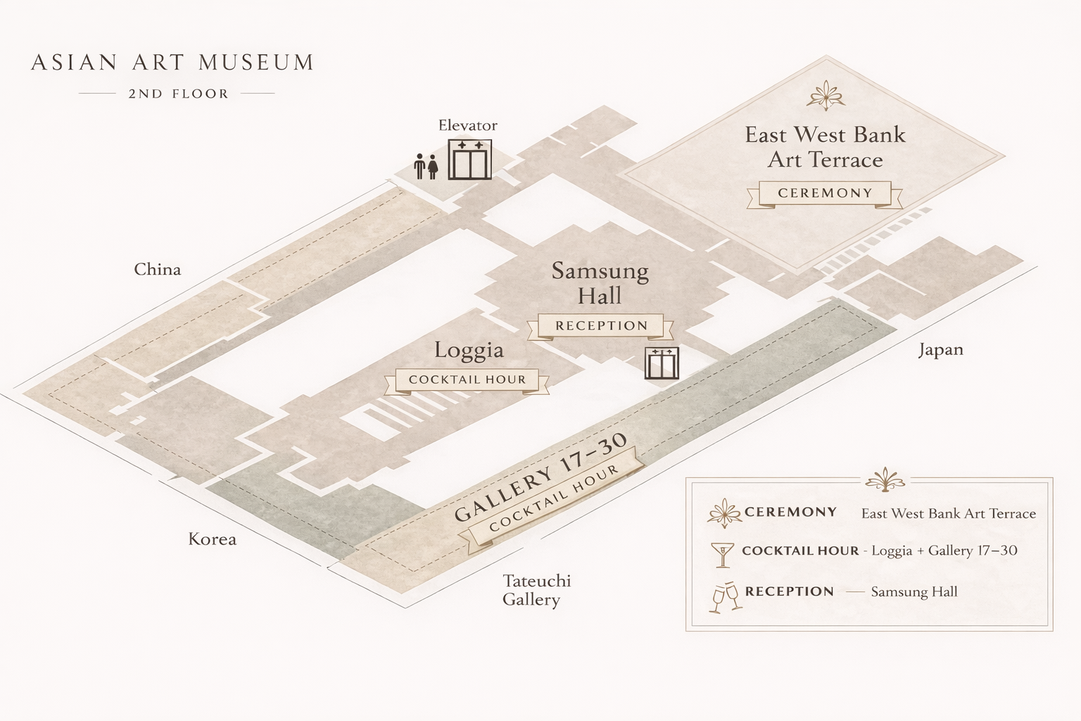 Asian Art Museum 2nd Floor Plan